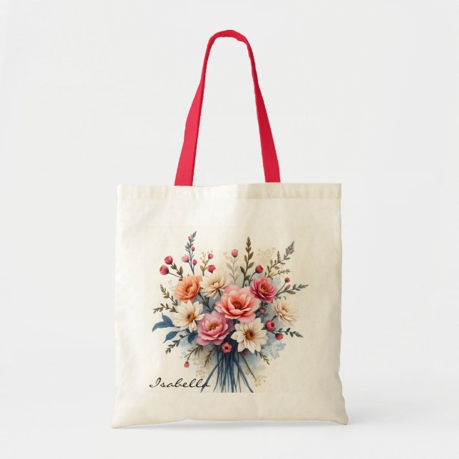 Tote Bag Collection de fleurs sauvages modernes de luxe (Devant)