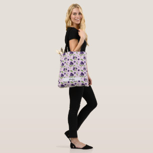 Tote Bag Collection de Motifs de paniers de fruits - bleuet