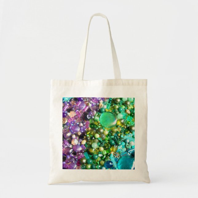Tote Bag Collection de perles brillantes colorées (Devant)