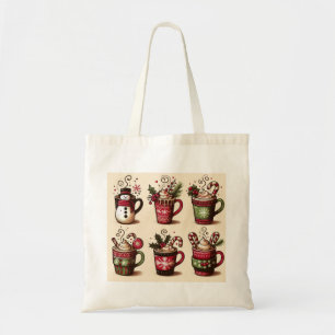 Tote Bag Collection de tasses à café festives, décorations