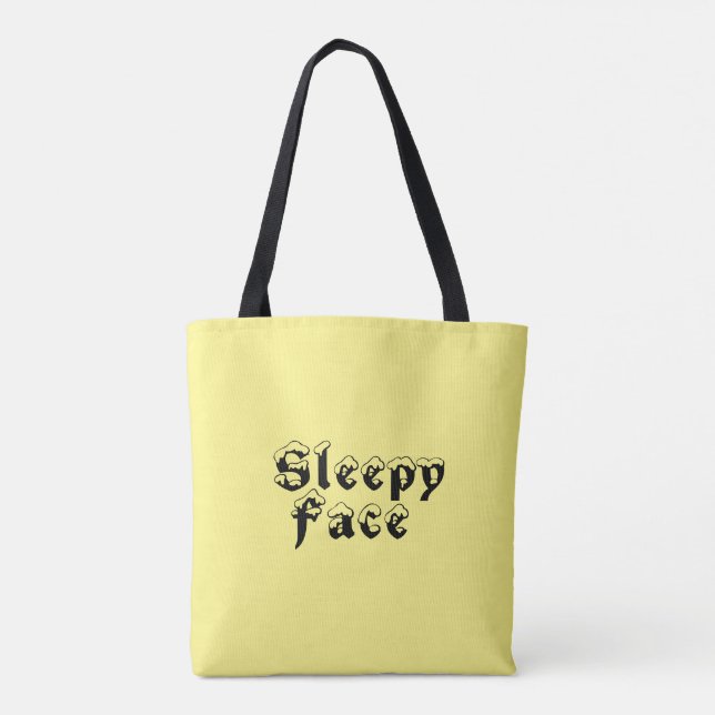 Tote Bag Collection Face Sleepy : Fourre-tout Tout-Sur-Impr (Dos)
