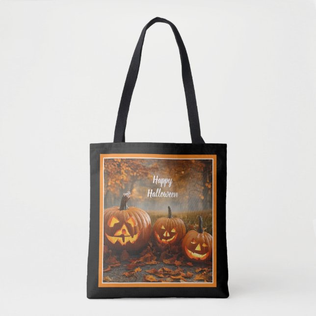 Tote Bag Collection famille Citrouille éffrayante (Devant)