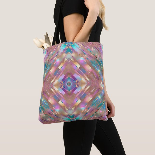 Tote Bag Collection Holographique Opal Parties scintillant  (De près)