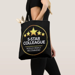 Tote Bag Collègue Cinq Étoiles, Cadeau De Camarade, Examen