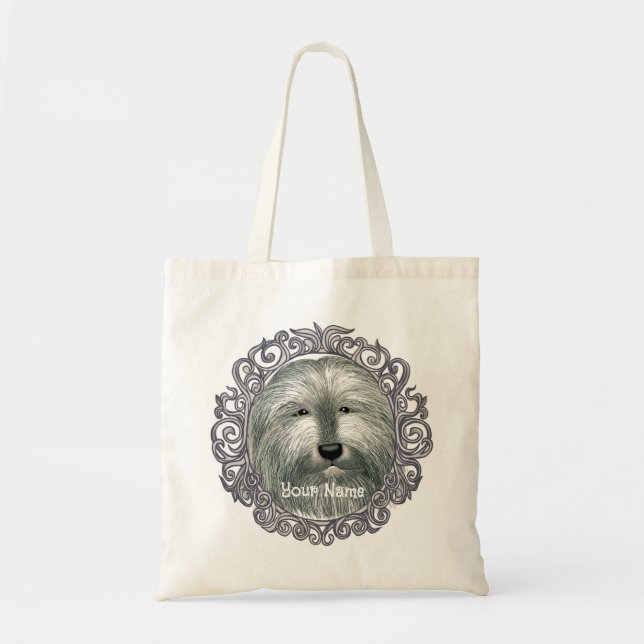 Tote Bag Collie orné (Devant)