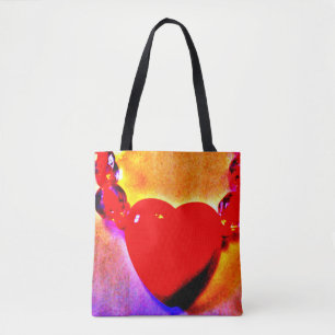Tote Bag Collier de coeur rouge