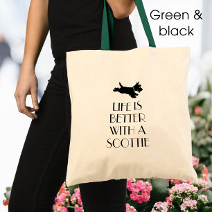 Tote Bag Collier vert écossais personnalisé