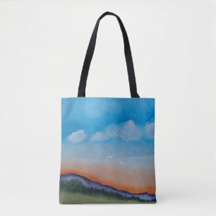 Tote Bag Collines du coucher du soleil