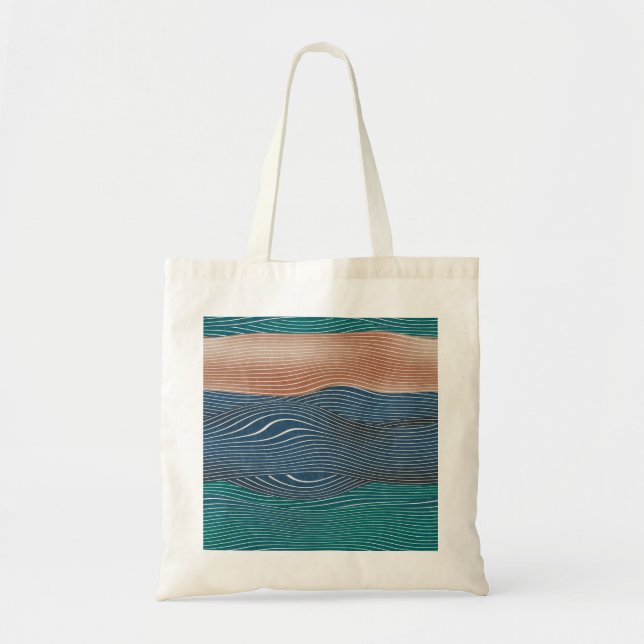 Tote Bag Collines naturelles : motif sans soudure. (Devant)