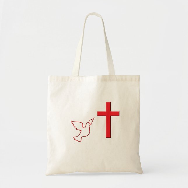 Tote Bag Colombe et croix volantes (Devant)