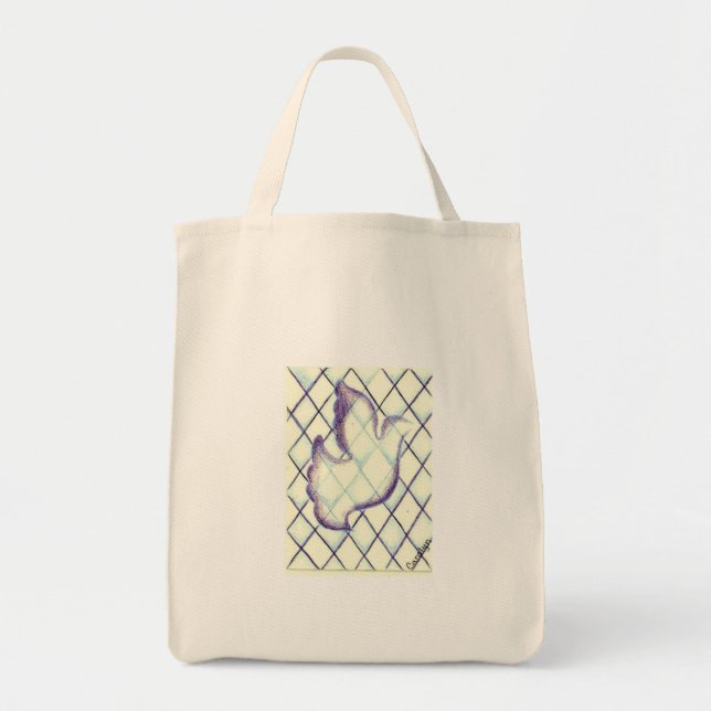 Tote Bag Colombe transparente (Devant)