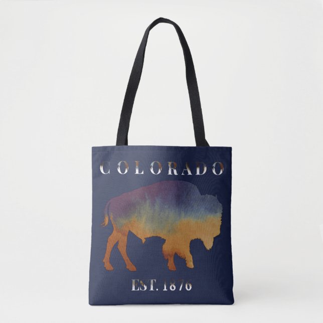 Tote Bag Colorado 1876 Bison de buffle (Devant)
