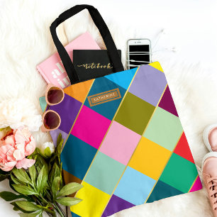 Tote Bag Coloré Cute Chic tendance Style avec doublure or