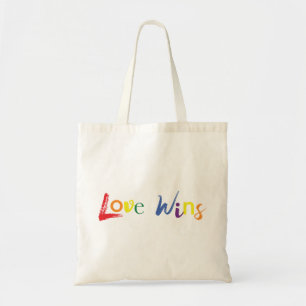 Tote Bag Coloré, gai, design créatif de Love Wins