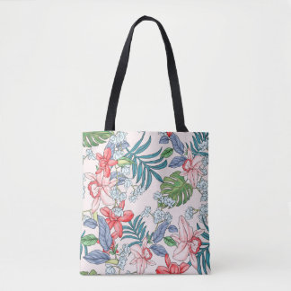 Tote Bag Coloré Tropical Jungle sans fil Imprimer