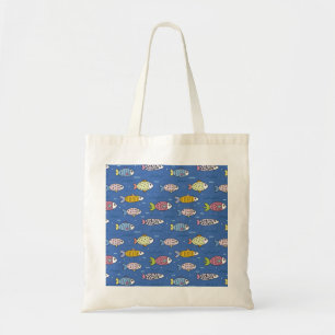 Tote Bag Colorful Cute Fishes Design