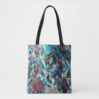 Tote Bag Colorful Geometric Abstract Pattern