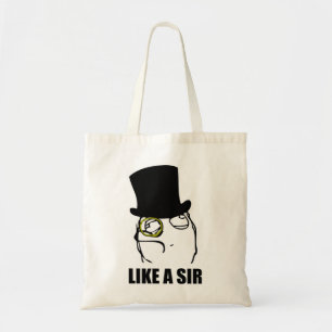 Tote Bag Comme monsieur Monocle Rage Face Meme