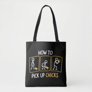 Tote Bag Comment draguer les filles Blague sarcastique Sarc