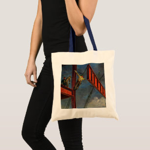 Tote Bag Commerce vintage, travailleurs de la construction