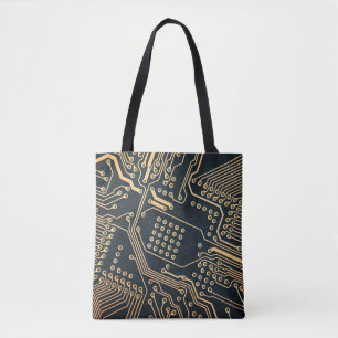 Tote Bag Composants électroniques, gros plan de la carte in