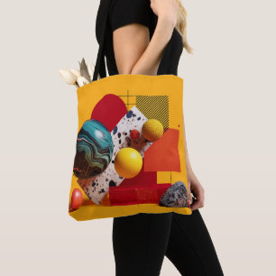 Tote Bag Composition géométrique colorée abstraite