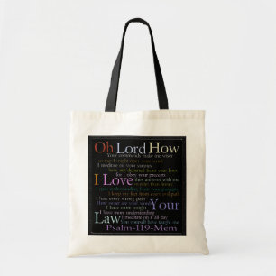 Tote Bag Comprimé en pierre de Mem du psaume 119