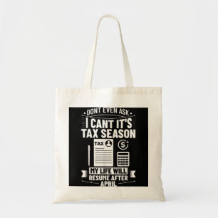Tote Bag Comptabilisation Humour Taxe Je ne peux pas C'est 