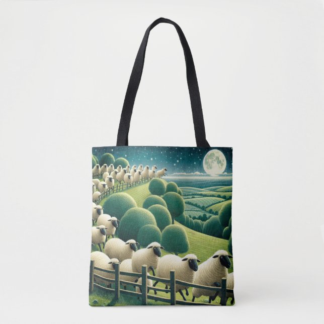 Tote Bag Compter les moutons (Devant)