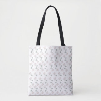 Tote Bag con hojas y ramilletes primaverales