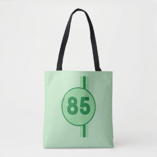 Tote Bag Conception 85 en vert sur fond vert menthe avec de