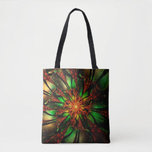 Tote Bag Conception Abstraite des fleurs fractales.