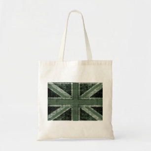 Tote Bag conception BRITANNIQUE de drapeau de vert grunge