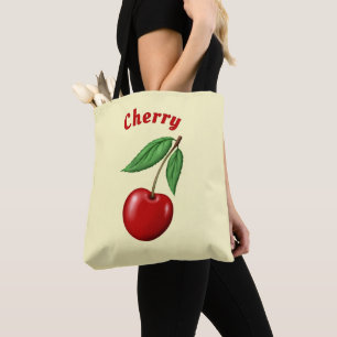 Tote Bag Conception Cerise Rouge Personnalisée