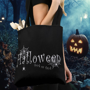 Tote Bag Conception d'araignée d'Halloween farce ou attrape