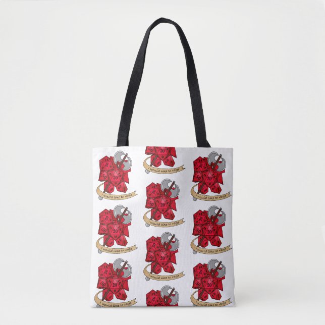 Tote Bag Conception de dés barbares (Devant)
