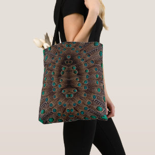 Tote Bag Conception de fractale de plume de faisan