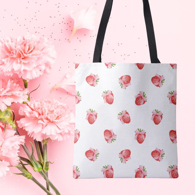 Tote Bag Conception de fraise mignonne moderne (Créateur téléchargé)