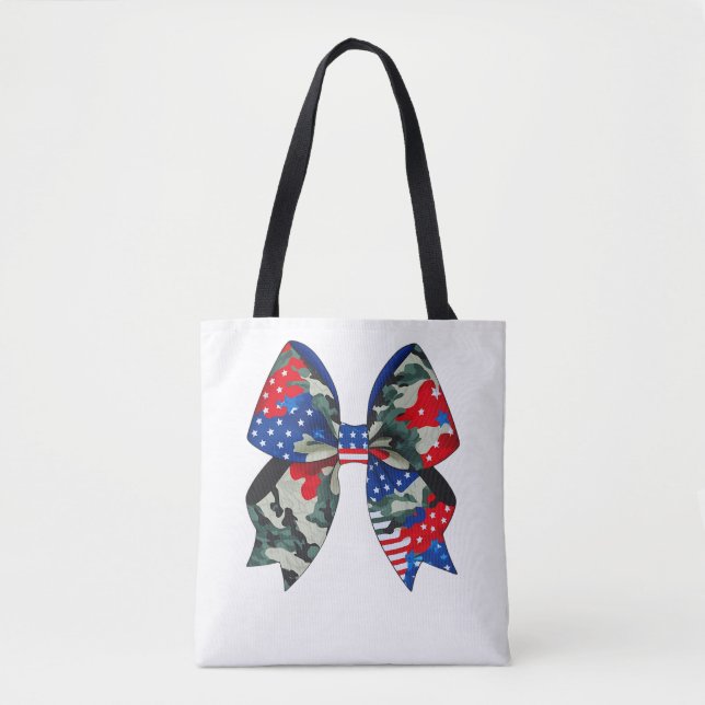 Tote Bag Conception de la boîte de camouflage patriotique - (Devant)