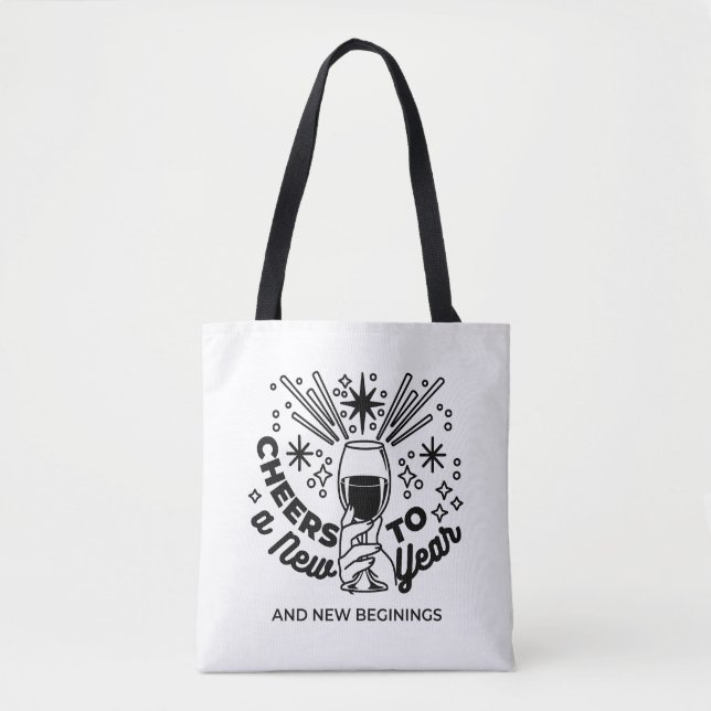 Tote Bag Conception de la fête du Nouvel An (Devant)