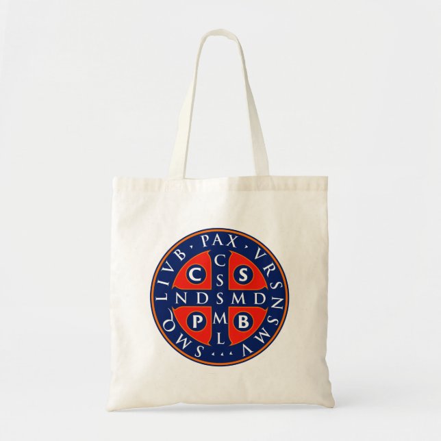 Tote Bag Conception de la médaille St. Benedict (Devant)