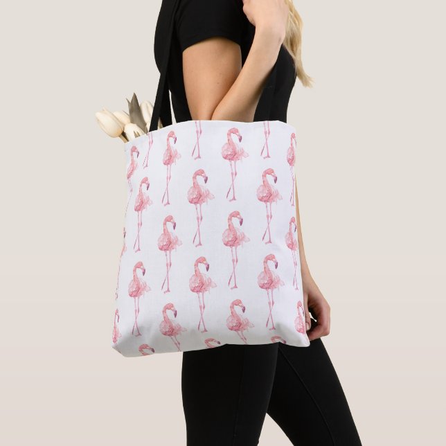 Tote Bag Conception de la série de Flamants roses d'appel d (De près)
