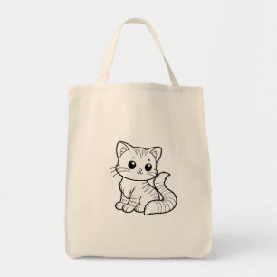 TOTE BAG CONCEPTION DE L'ART CAT CUTE