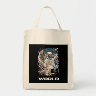 Tote Bag Conception de l'astronaute mondiale