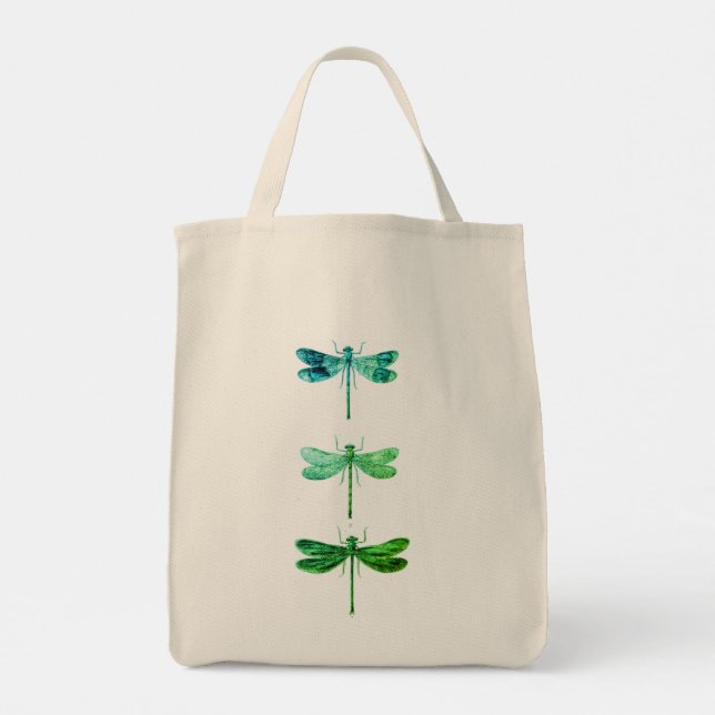 Tote Bag conception de libellules colorées (Dos)