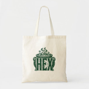 Tote Bag Conception de linogravure Halloween Hex Cauldron