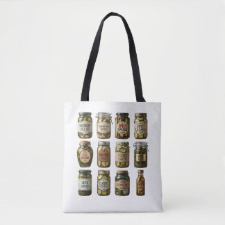 Tote Bag Conception de logo de marque de pickles personnali