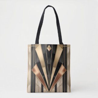 Tote Bag Conception de luxe géométrique Art Déco en soleil 