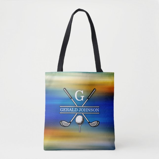 Tote Bag Conception de monogramme de golf sur mesure (Devant)