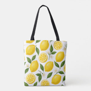 Tote Bag Conception de motif citron Impression d'été frai